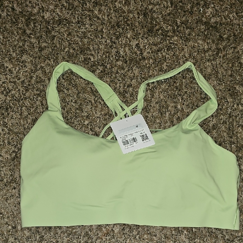 lululemon athletica Light Green Strappy Sports Bra